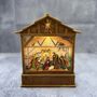 Nativity scenes and santons - Nativity Scene Lantern with Warm LED, Glitter Effect & Timer Function - BLUE STAR B.V.