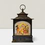 Nativity scenes and santons - Antique-Style LED Nativity Lantern with Music, Warm White Light, Glitter & DC - BLUE STAR B.V.