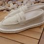 Shoes - Handmade washed-canvas moccasin – Jute espadrille sole - ATELIER COSTÀ