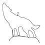 Other wall decoration - Wire Wall Decoration\" Wolf Silhouette\ "” - to pin - BIJOUX DE MUR