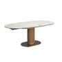 Dining Tables - Oval extending dining table with porcelain marble - ANGEL CERDÁ