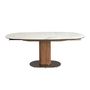 Dining Tables - Oval extending dining table with porcelain marble - ANGEL CERDÁ