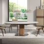 Dining Tables - Oval extending dining table with porcelain marble - ANGEL CERDÁ
