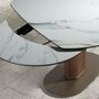 Dining Tables - Oval extending dining table with porcelain marble - ANGEL CERDÁ