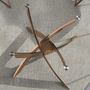 Dining Tables - Round dining table tempered glass and pink steel - ANGEL CERDÁ
