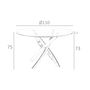 Dining Tables - Round dining table tempered glass and pink steel - ANGEL CERDÁ