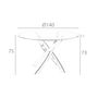Dining Tables - Round dining table tempered glass and pink steel - ANGEL CERDÁ