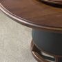 Dining Tables - Round dining table dark walnut and wood - ANGEL CERDÁ