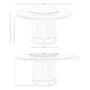 Dining Tables - Round dining table dark walnut and wood - ANGEL CERDÁ