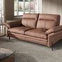 Sofas - Brown leather 2-seater sofa - ANGEL CERDÁ