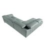 Sofas - Left chaise longue relax sofa in turquoise green leather - ANGEL CERDÁ