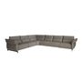 Sofas - Dark grey leather modular relax corner sofa - ANGEL CERDÁ