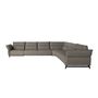 Sofas - Dark grey leather modular relax corner sofa - ANGEL CERDÁ