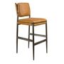 Stools - Brown leather stool - ANGEL CERDÁ