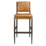 Stools - Brown leather stool - ANGEL CERDÁ