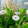 Garden accessories - Round glass flower for outdoor in white colour - CARNEOL GLASS