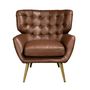 Armchairs - Chester armchair dark brown leather - ANGEL CERDÁ