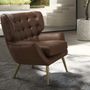Armchairs - Chester armchair dark brown leather - ANGEL CERDÁ