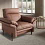 Fauteuils - Fauteuil en cuir marron - ANGEL CERDÁ