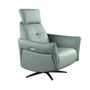 Armchairs - Turquoise green leather swivel relax armchair - ANGEL CERDÁ