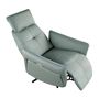 Armchairs - Turquoise green leather swivel relax armchair - ANGEL CERDÁ