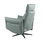 Armchairs - Turquoise green leather swivel relax armchair - ANGEL CERDÁ