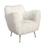 Fauteuils - Fauteuil en tissu blanc à poils longs - ANGEL CERDÁ