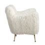 Fauteuils - Fauteuil en tissu blanc à poils longs - ANGEL CERDÁ