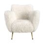 Fauteuils - Fauteuil en tissu blanc à poils longs - ANGEL CERDÁ