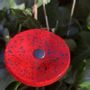 Garden accessories - Small Glass Flower For Outside In Red-Black - CARNEOL GLASS
