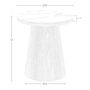 Coffee tables - Porcelain marble and walnut round corner table - ANGEL CERDÁ
