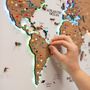 Design objects - Wooden LED World Map on Board - ENJOY THE WOOD