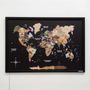 Design objects - Wooden LED World Map on Board - ENJOY THE WOOD