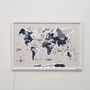 Design objects - Wooden LED World Map on Board - ENJOY THE WOOD