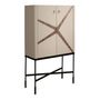 Sideboards - High sideboard leather, walnut and black steel - ANGEL CERDÁ