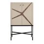 Sideboards - High sideboard leather, walnut and black steel - ANGEL CERDÁ