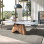 Sideboards - High sideboard leather, walnut and black steel - ANGEL CERDÁ