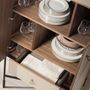 Sideboards - High sideboard leather, walnut and black steel - ANGEL CERDÁ