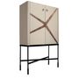 Sideboards - High sideboard leather, walnut and black steel - ANGEL CERDÁ