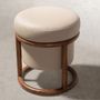 Bancs - Pouf en simili cuir vison - ANGEL CERDÁ