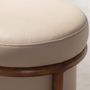 Bancs - Pouf en simili cuir vison - ANGEL CERDÁ