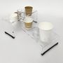 Accessoires thé et café - Deux plateaux pour 8 tasses ou verres à café - Missorium Duo - EGOUNDESIGN