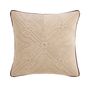 Cushions - GORANG round quilted cotton velvet cushion - CFOC