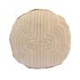 Cushions - GORANG round quilted cotton velvet cushion - CFOC