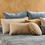 Cushions - GORANG round quilted cotton velvet cushion - CFOC