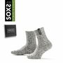 Socks - Socks - Originals, sustainable, medium, grey wool, black onyx, 37-41, shipping bag - SOXS.CO