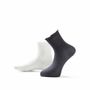 Socks - Socks - Trend, ruffles, low, cotton, 2 pairs, off-white/black, 37-41 - SOXS.CO