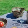 Objets de décoration - Panier Sitso Wave petit | Panier de rangement | Sculptur | bleu brun - SOLOKO