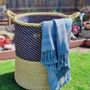 Objets de décoration - Panier à linge Enyo | Panier de rangement | Bleu naturel - SOLOKO