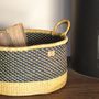 Objets de décoration - Panier de rangement Enyo | Panier de sol | Bleu Naturel - SOLOKO